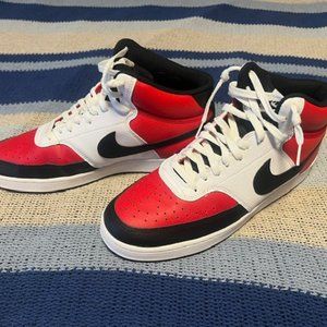Nike Court Vision Mid NBA Red Black White "Bulls" DM1186-600 Men's Size 11.5